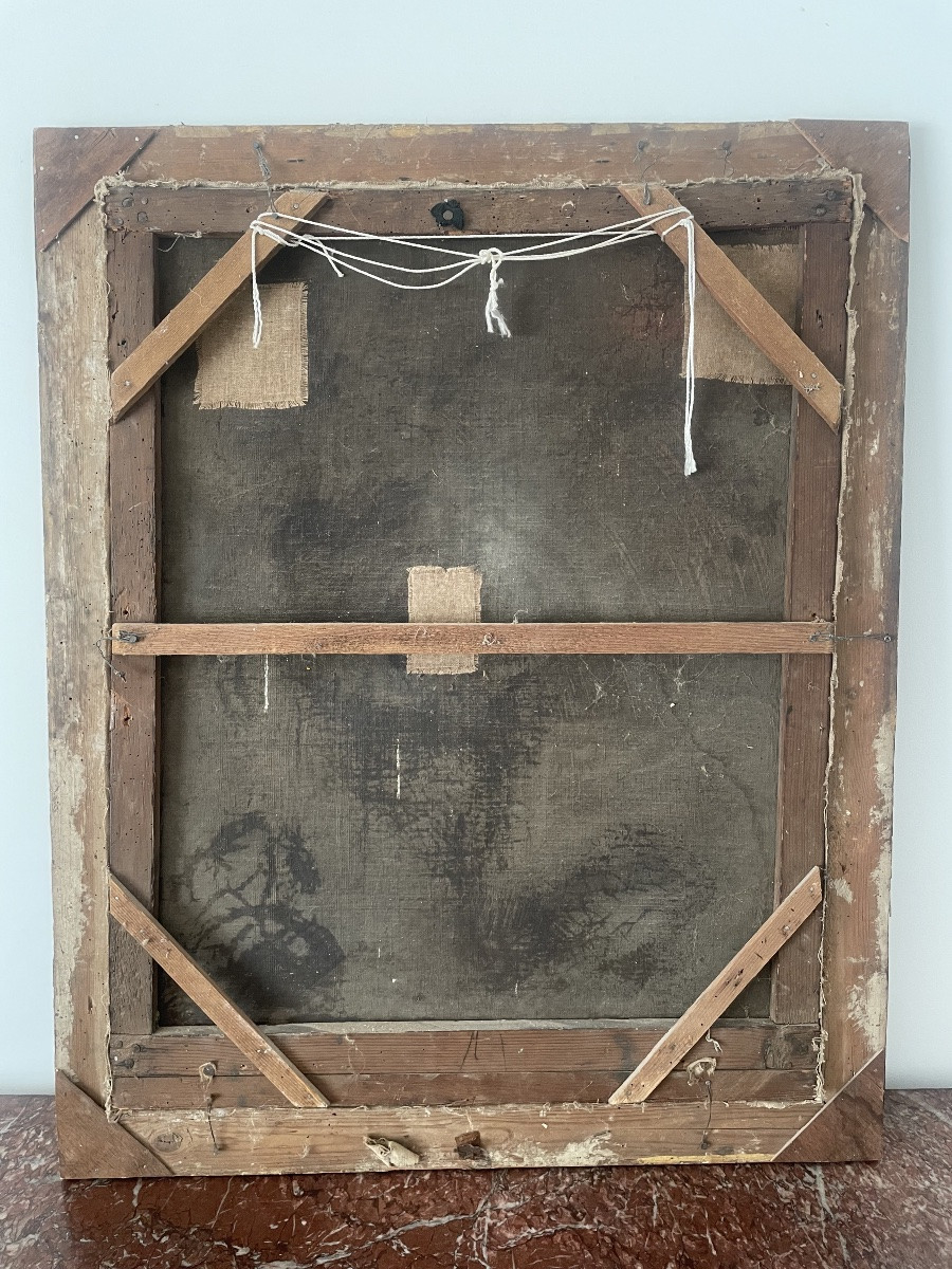 Portrait d’une Élégante au bouton de rose d’époque XVIII siècle -photo-5