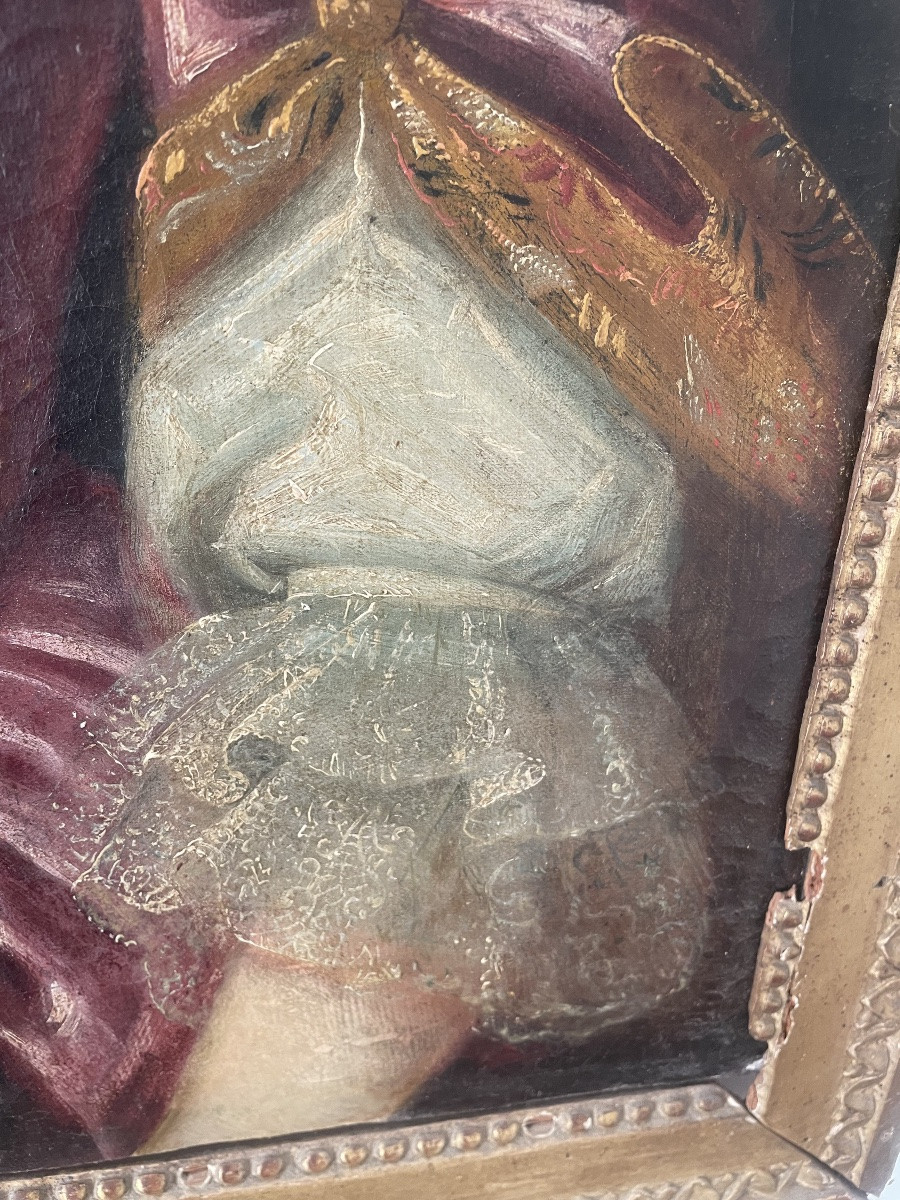 Portrait d’une Élégante au bouton de rose d’époque XVIII siècle -photo-6