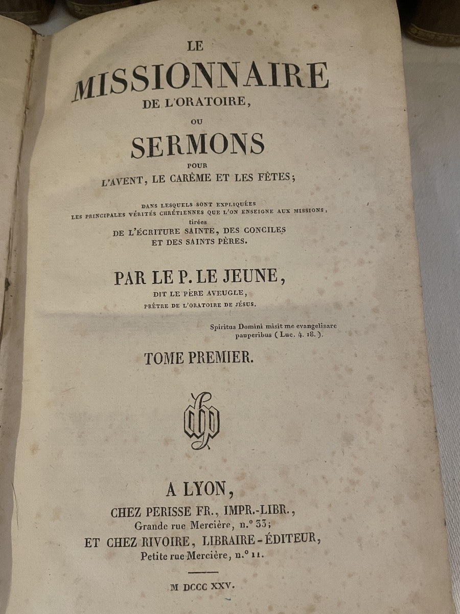 Le Missionnaire De l'Oratoire Où Sermons 13 Volumes XIX Siècle-photo-1
