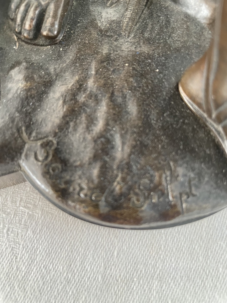 Bouret Eutrope (1883-1906) Diane Chasseresse Bronze-photo-2