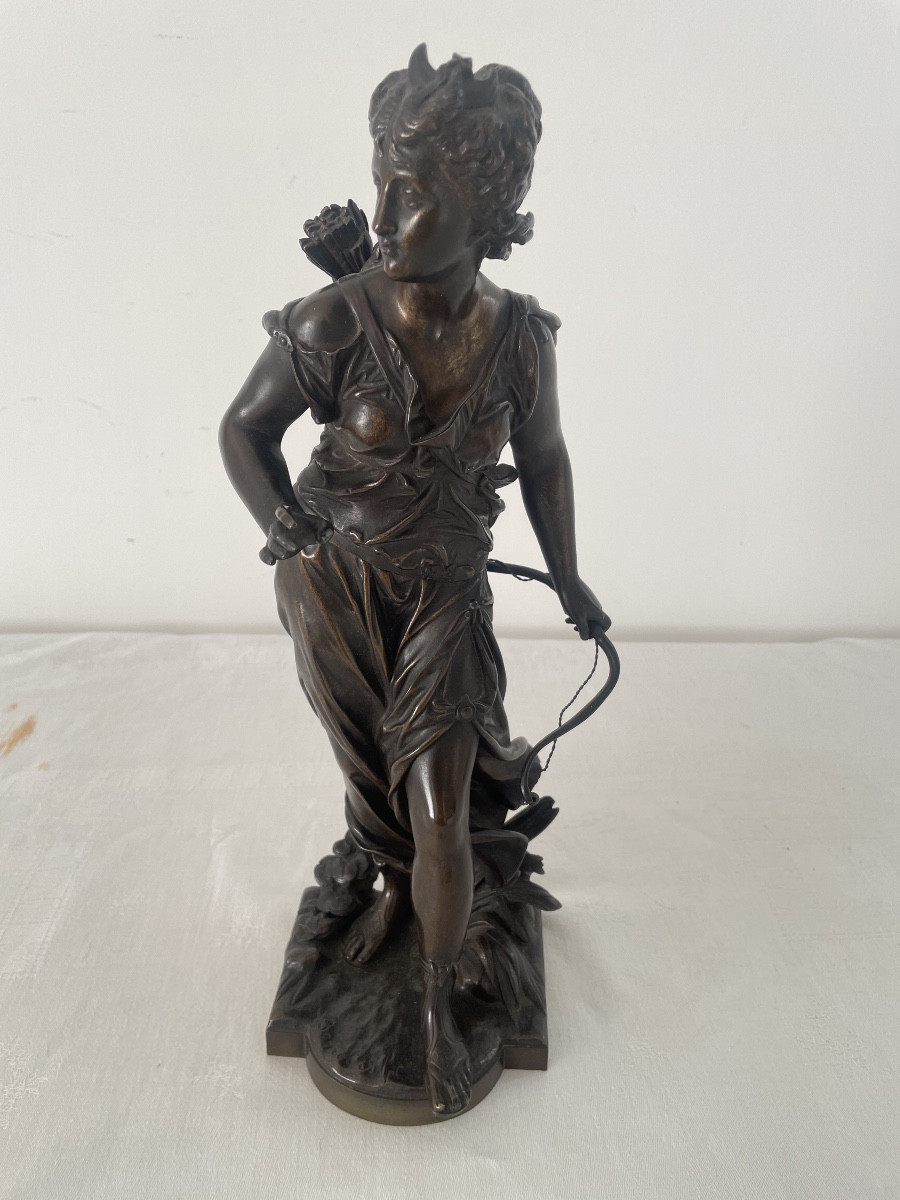 Bouret Eutrope (1883-1906) Diane Chasseresse Bronze
