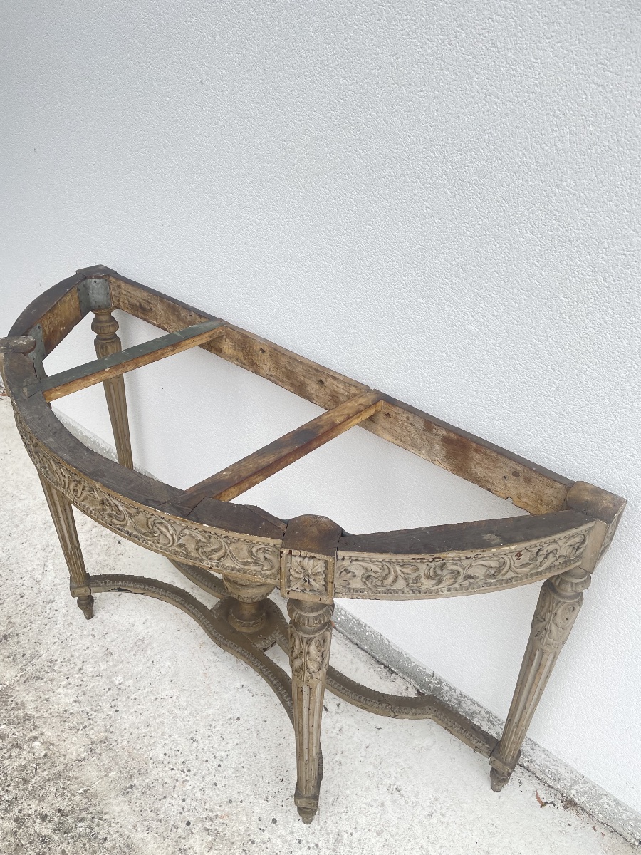 Grande console Louis XVI d’époque XVIII siècle -photo-2