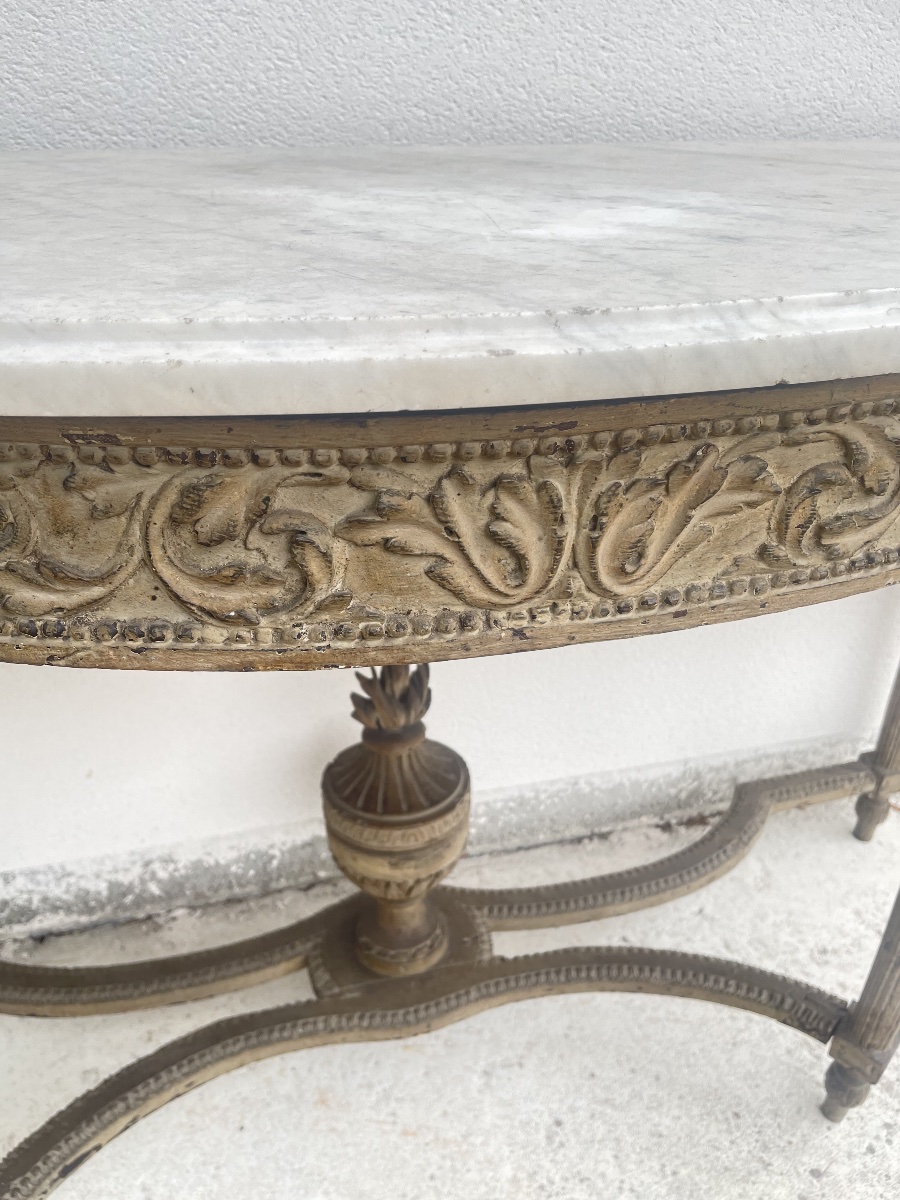Grande console Louis XVI d’époque XVIII siècle -photo-3
