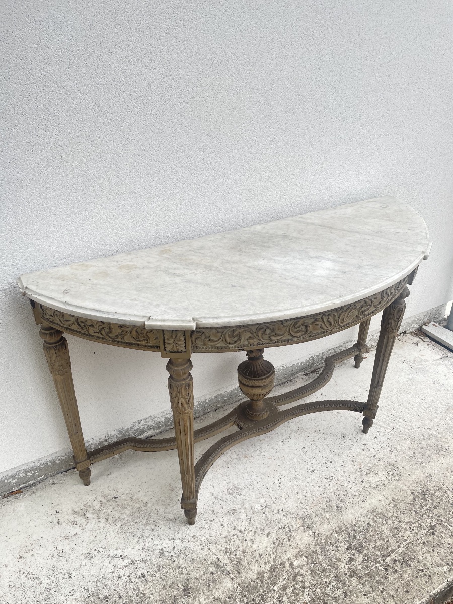 Grande console Louis XVI d’époque XVIII siècle -photo-4