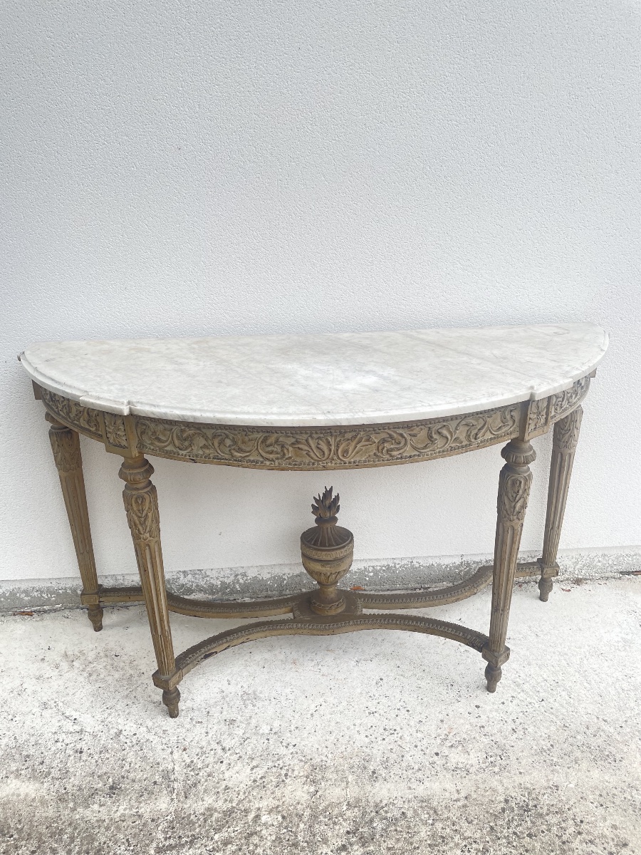 Grande console Louis XVI d’époque XVIII siècle 