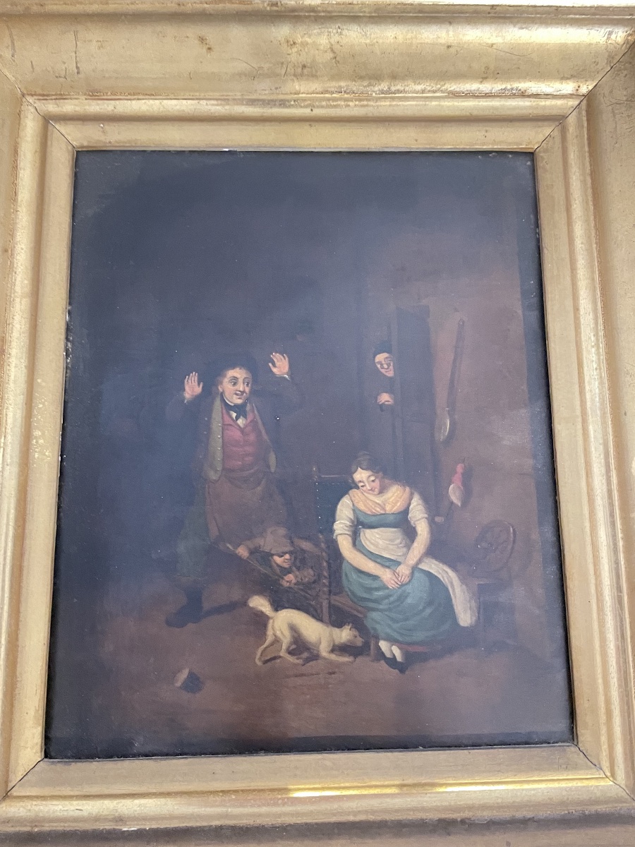 Pair Of 19th-century Oil-on-copper Paintings -photo-3