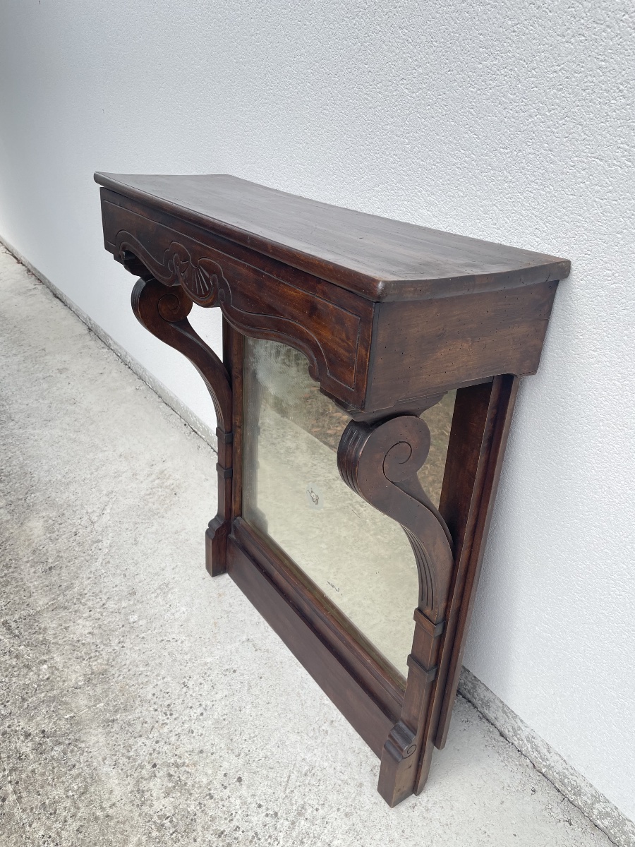 Console murale avec miroir XIX siècle -photo-3