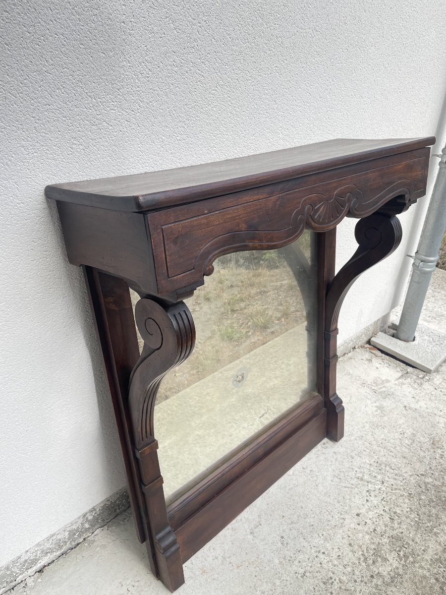 Console murale avec miroir XIX siècle -photo-4