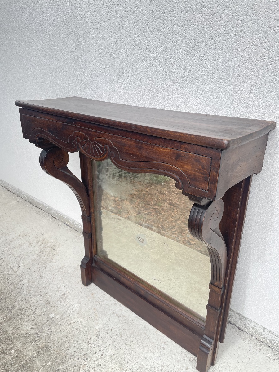 Console murale avec miroir XIX siècle -photo-5