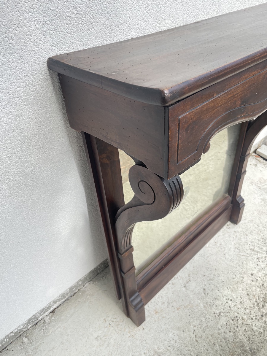 Console murale avec miroir XIX siècle -photo-7