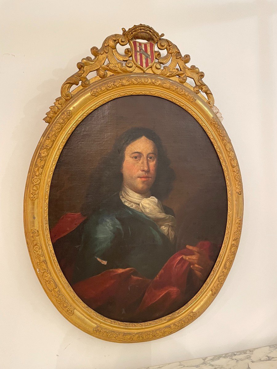 PORTRAIT D'HOMME D'EPOQUE XVIII SIECLE