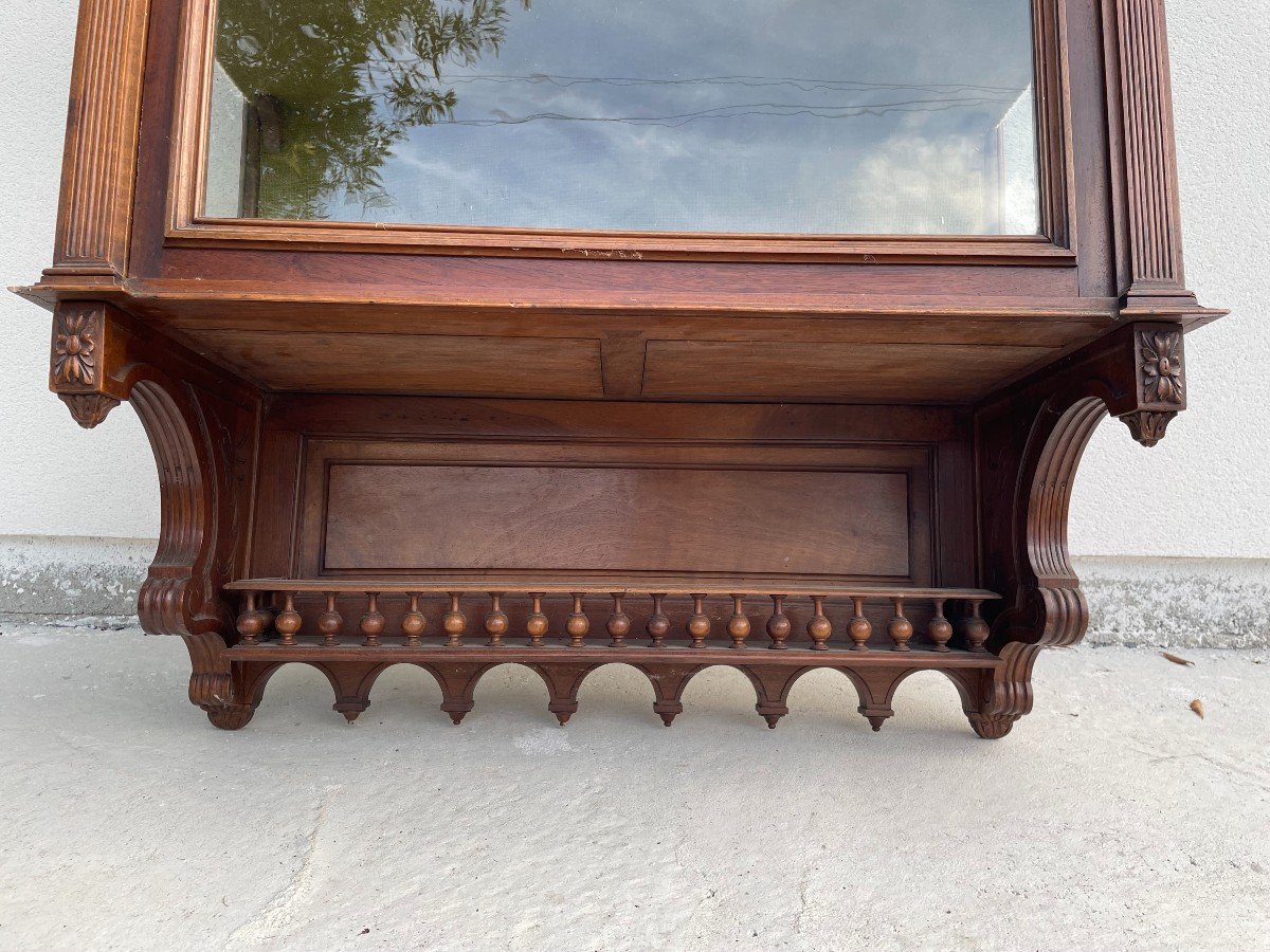 Walnut Hanging Showcase XIX Century-photo-7