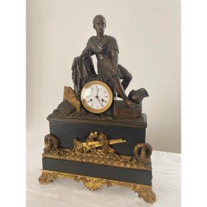 Clock In Bronze And Marble XIX Century