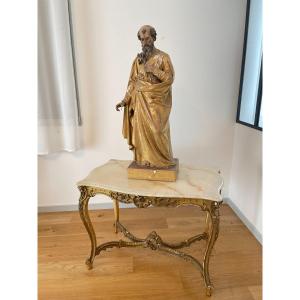 "saint Joseph" Statue In Papier Mache From The 19th Century Period