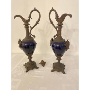 Pair Of 19th Century Ewers 