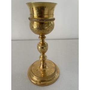 CALICE EN BRONZE DORE XIX SIECLE 