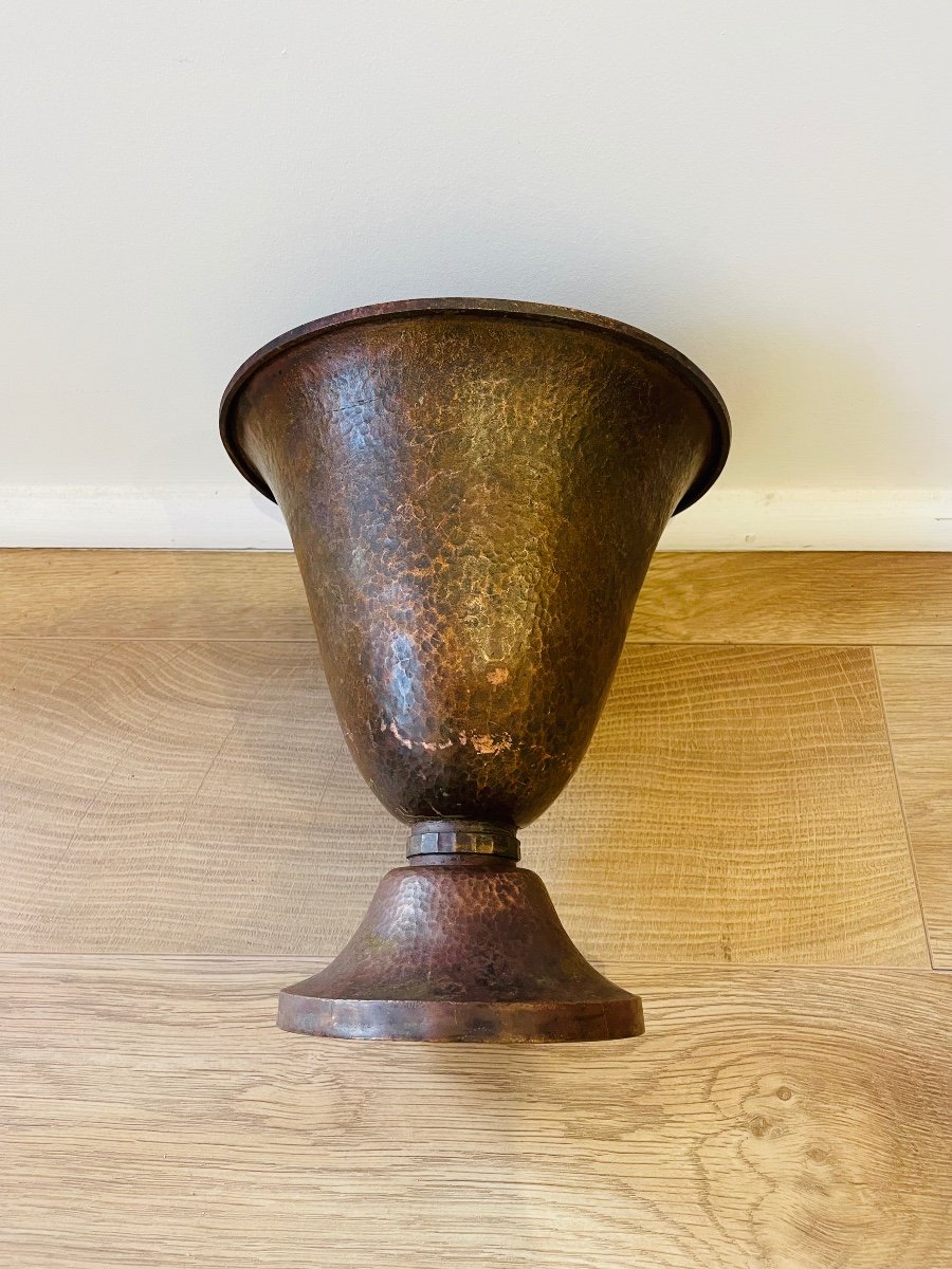  Vase Art Déco En Dinanderie Th. Chanut-photo-2