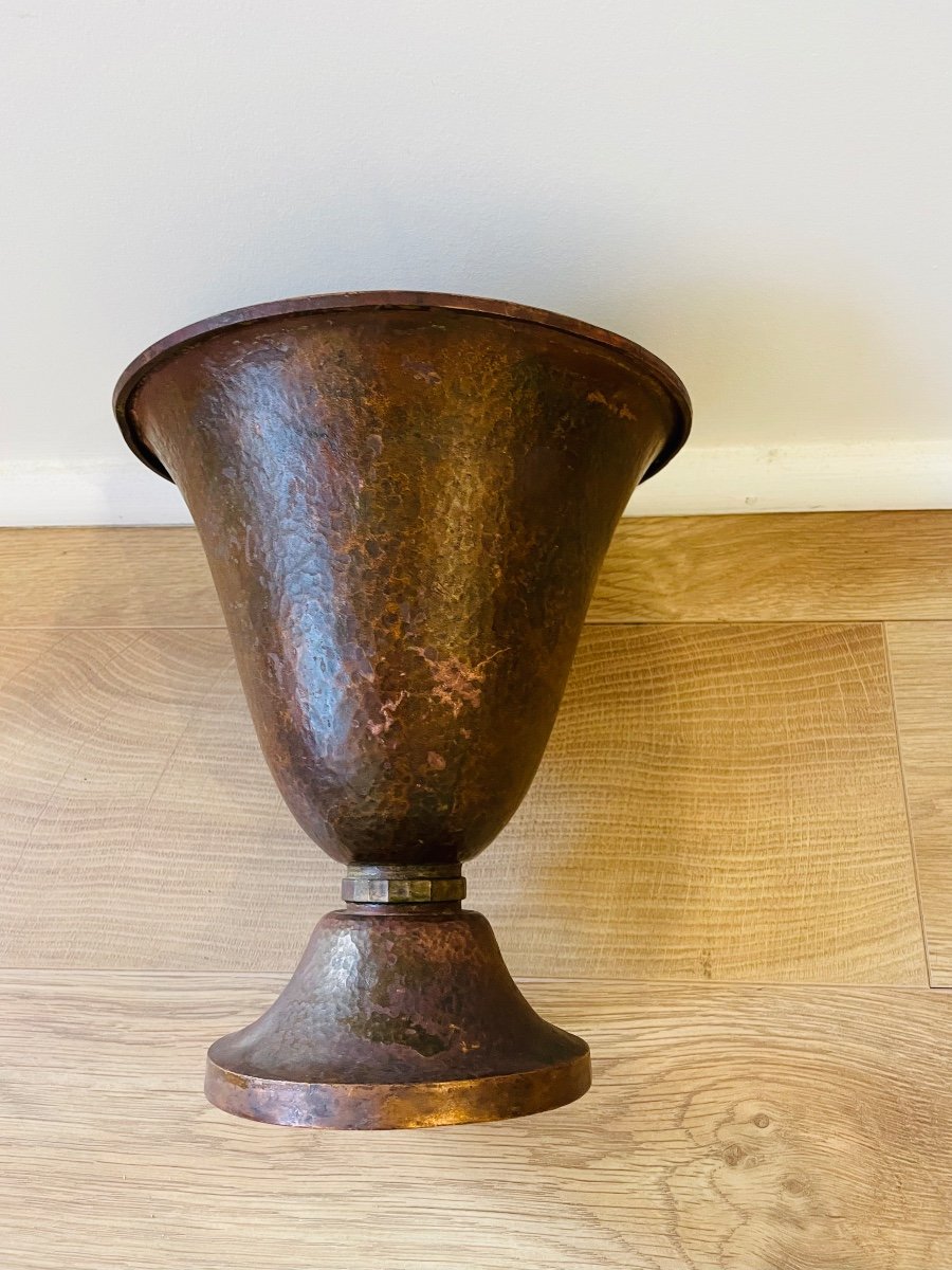  Vase Art Déco En Dinanderie Th. Chanut-photo-3