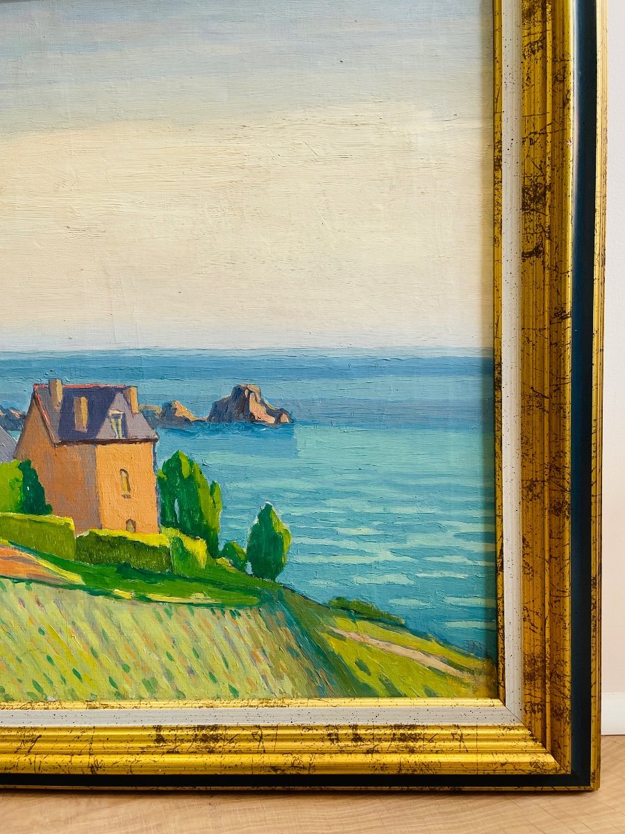 Peinture De Bretagne « Cancale » Antonin Ponchon-photo-2