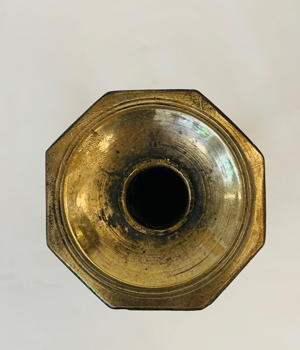 Louis XIII Period Bronze Candlestick-photo-1