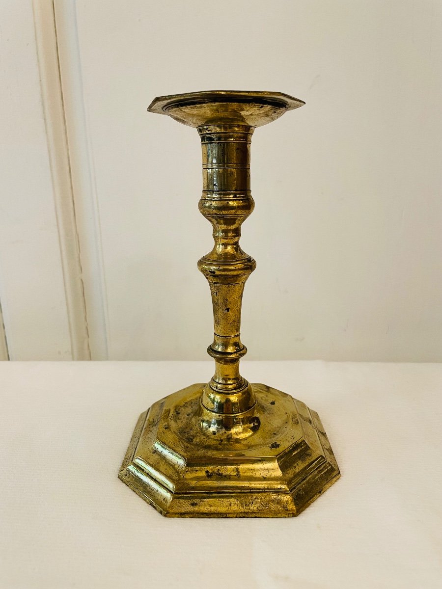 Louis XIII Period Bronze Candlestick