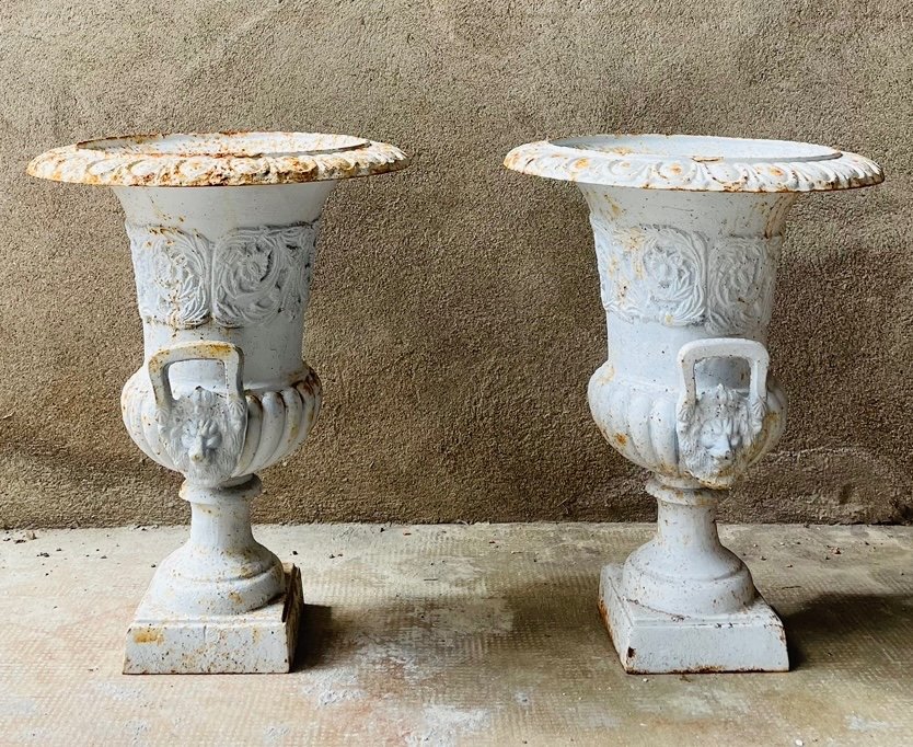 Paire vases Médicis Lion-photo-2