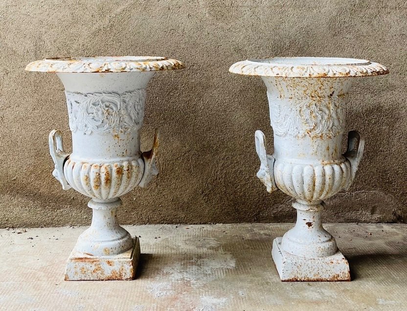 Paire vases Médicis Lion