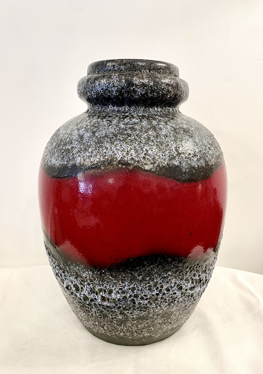 Vintage German Ceramic Vase Fat Lava -photo-2
