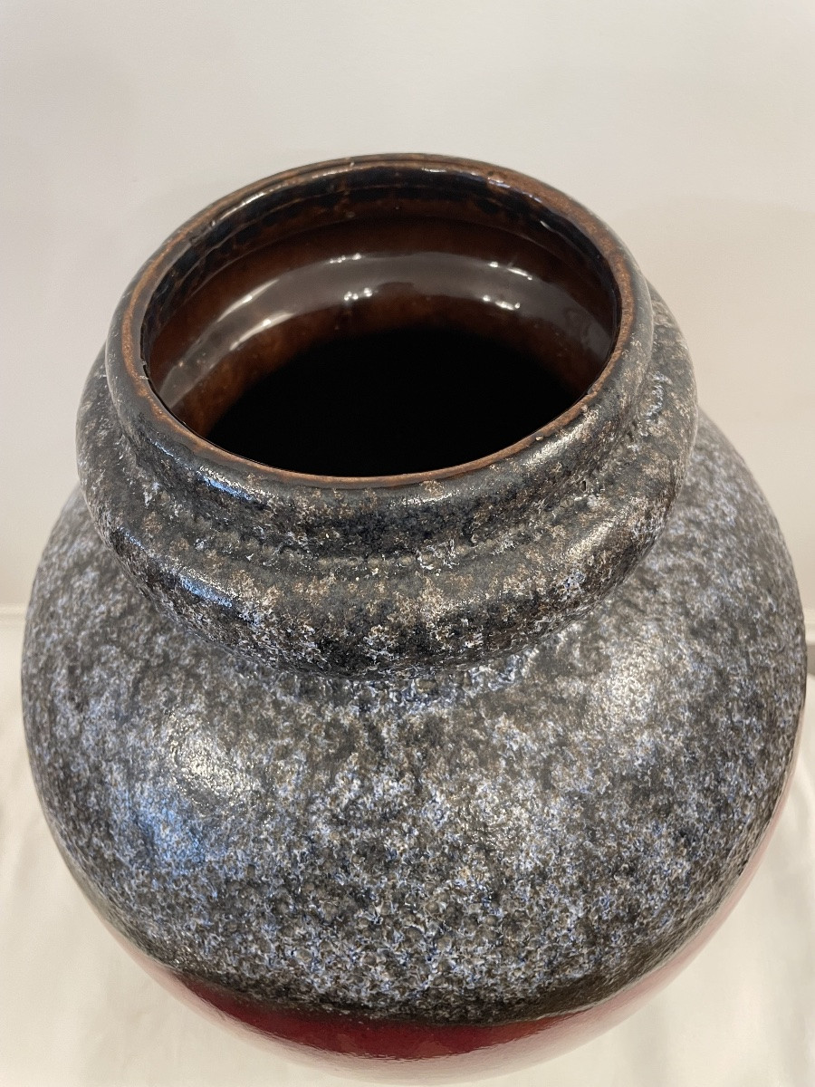 Vintage German Ceramic Vase Fat Lava -photo-3