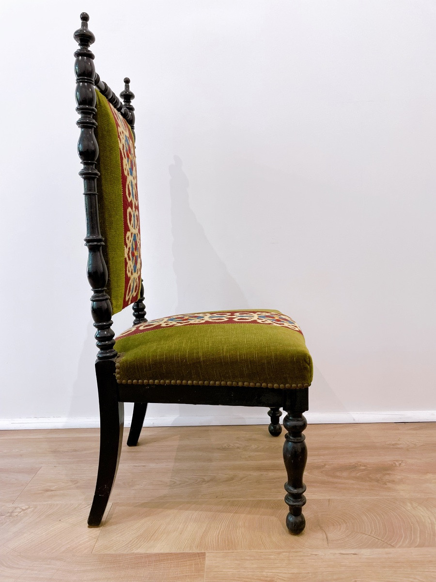 Napoleon III Wooden Low Chair-photo-2