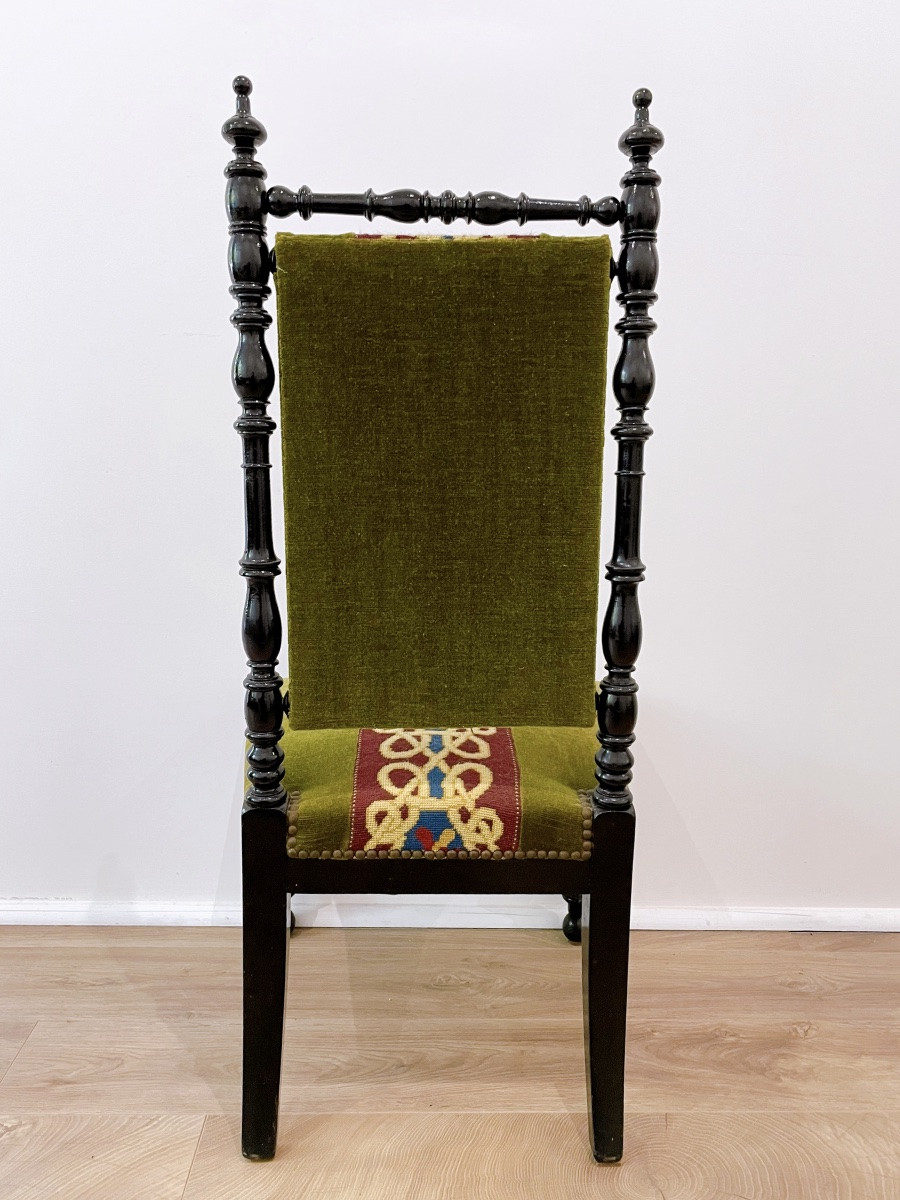 Napoleon III Wooden Low Chair-photo-1