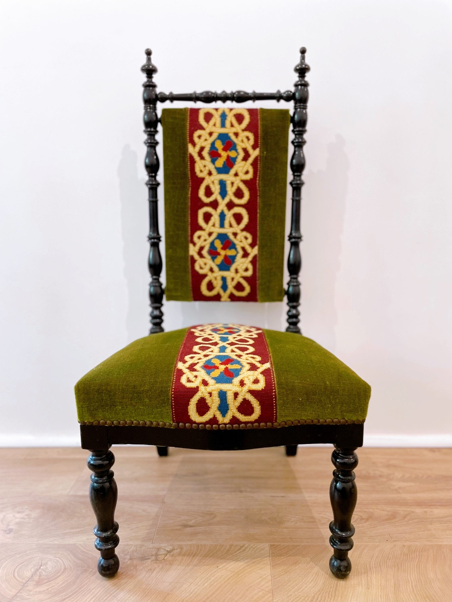 Napoleon III Wooden Low Chair