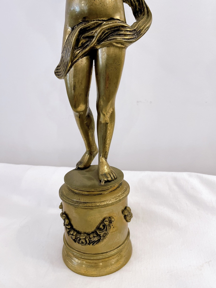 Gilt Bronze Cherub Lamp Base Or Statue -photo-1