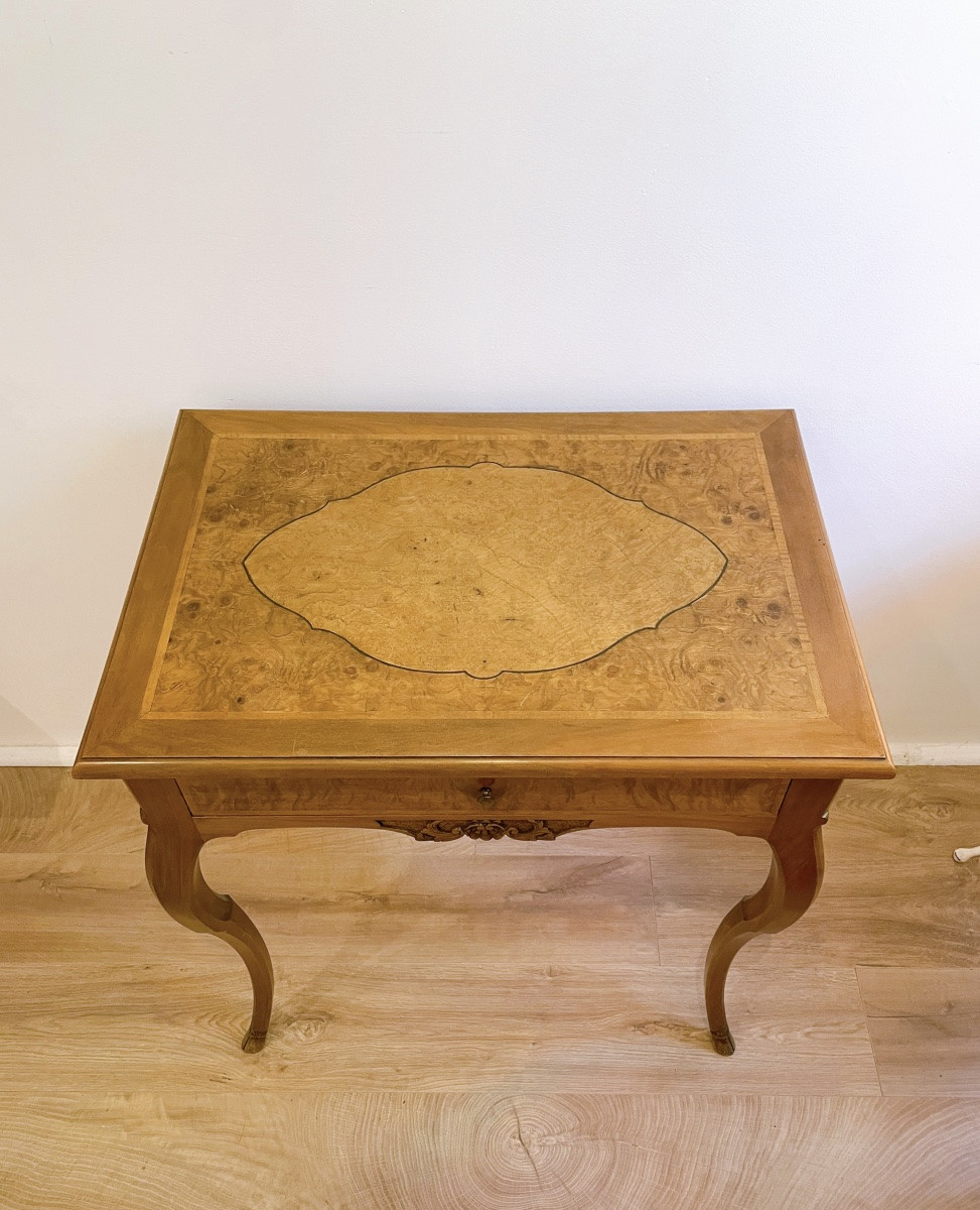 Table avec tiroir style Louis XV-photo-3