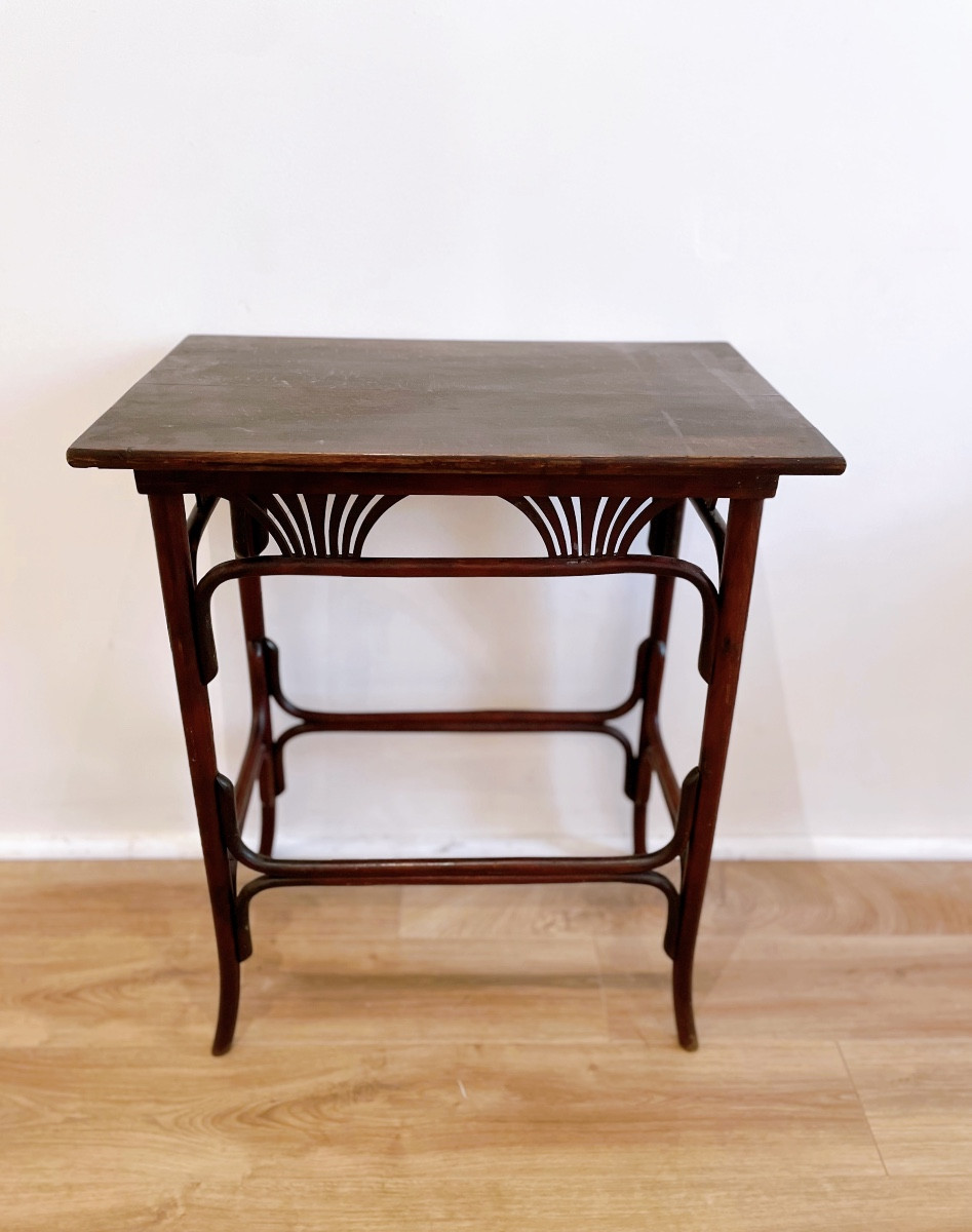 Thonet Art Nouveau Curved Beech Table