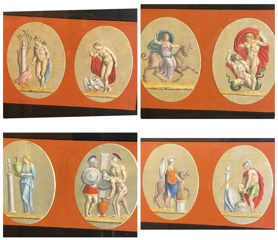 Série de Gravures estampes teintées Thème mythologique-photo-3