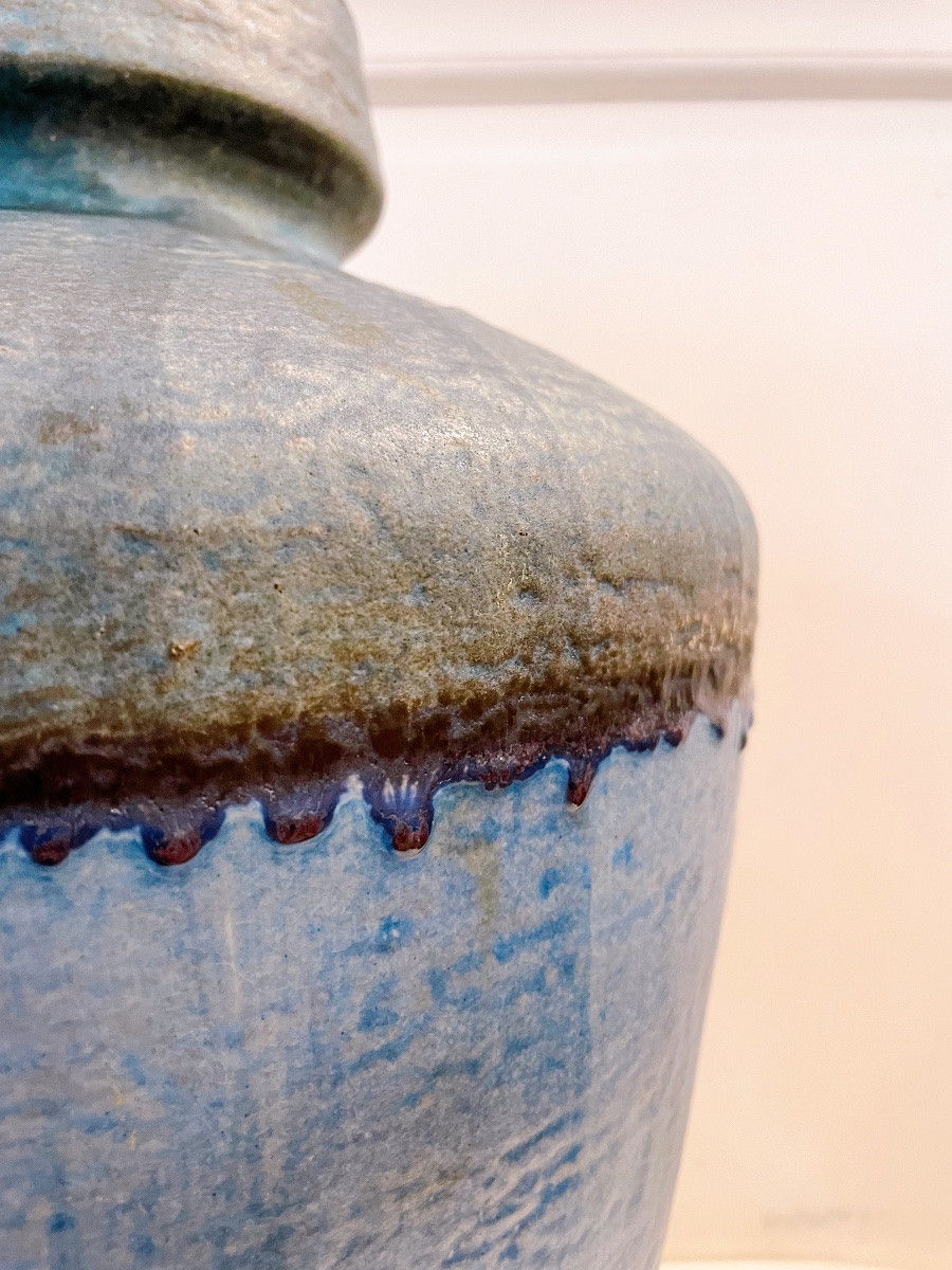 Grande Vase en céramique signé Karlsruhe-photo-3