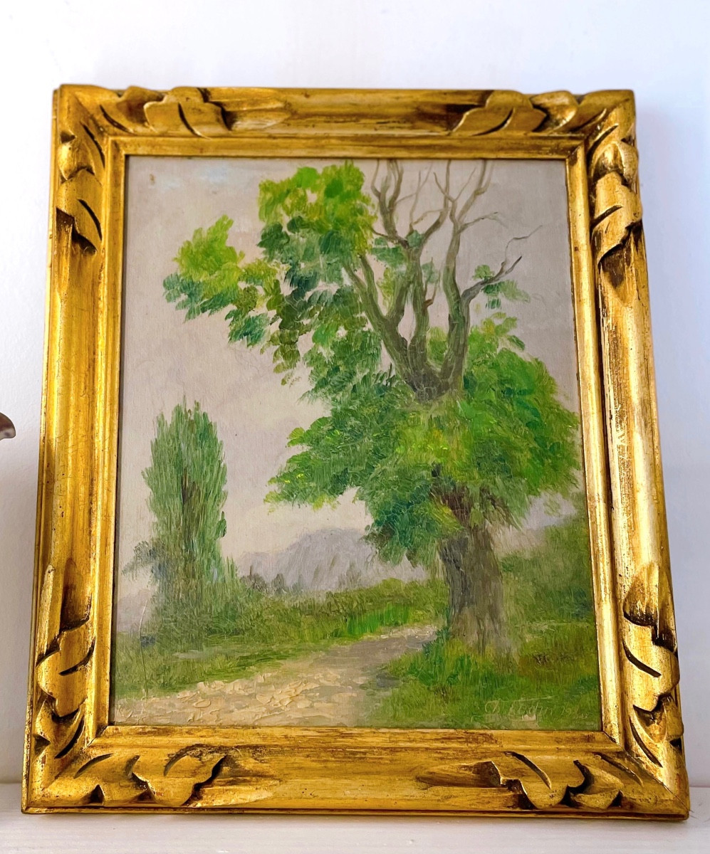 Peinture Huile sur bois  Charles LUDIN