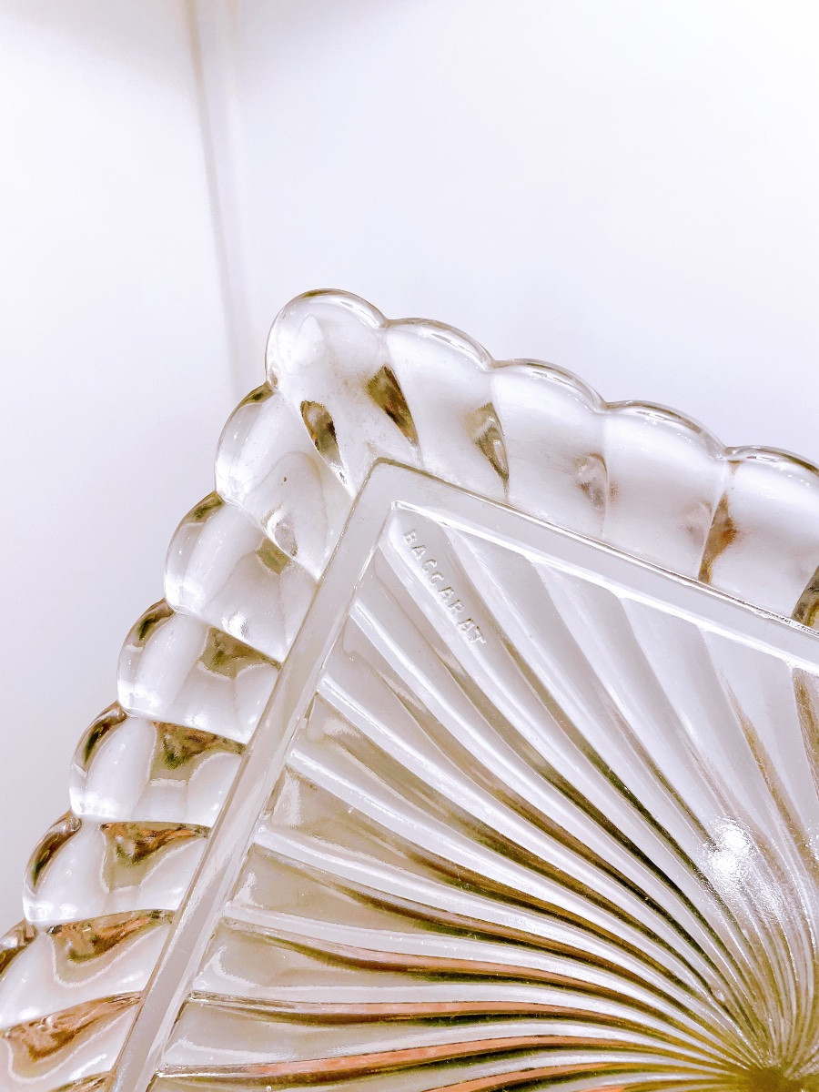 Pair Of Baccarat Crystal Trays-photo-4