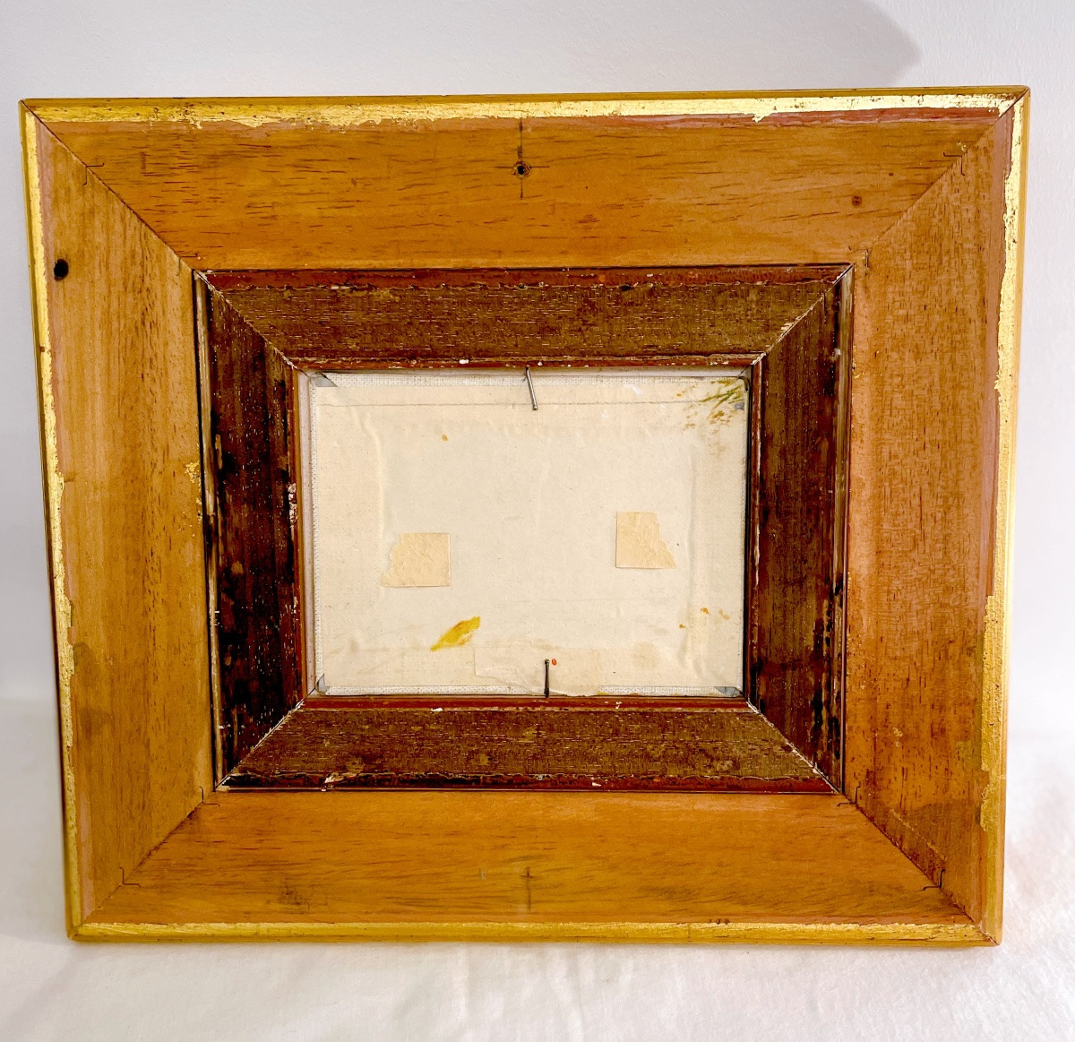 Tableau paysage École Russe XXeme 30x34 cm-photo-4