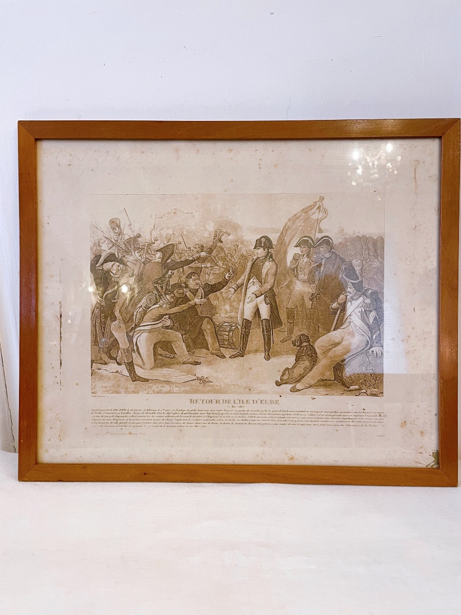 Engraving Of Napoleon's Return From The Island Of Elba-photo-2