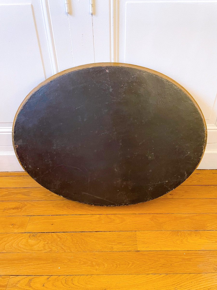 Large Painted Sheet Metal Tray, 19th Century, Empire Style-photo-2