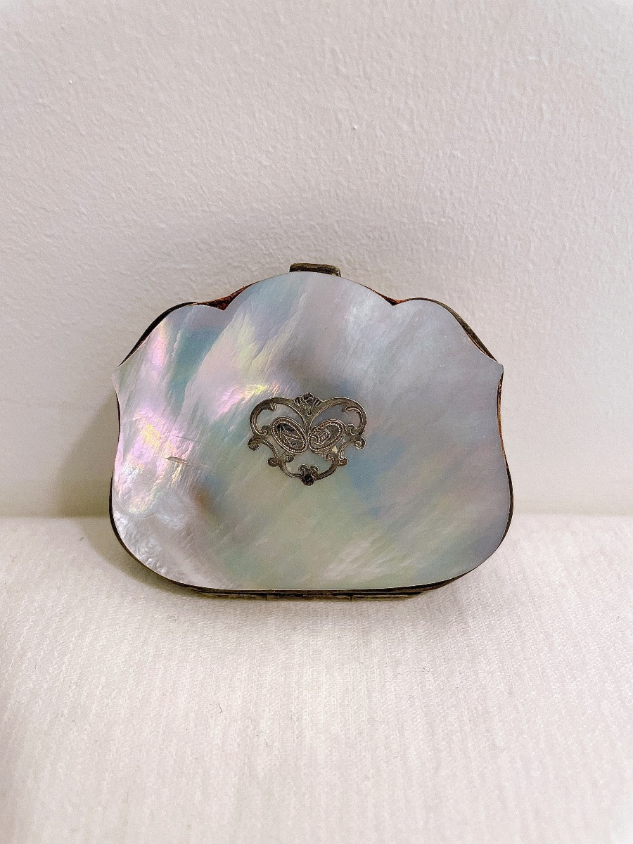 Small Mother-of-pearl Coin Purse From The Napoleon III Era -photo-2