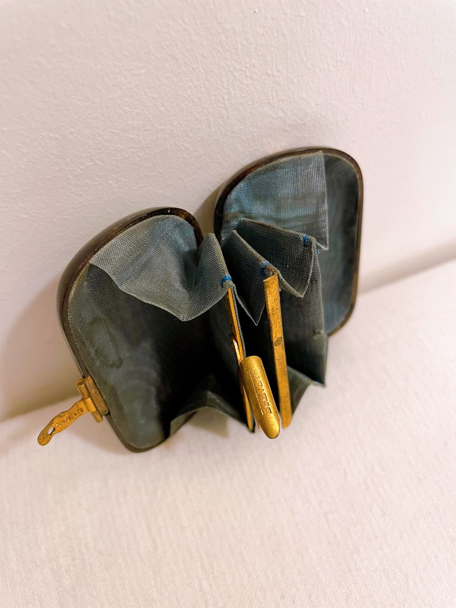 Tortoiseshell Coin Purse With Mother-of-pearl Decoration, Napoleon III-photo-1