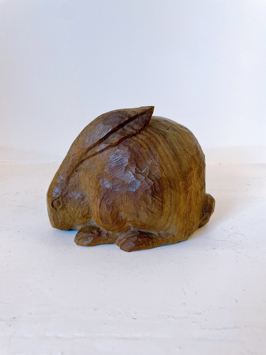 Wooden Rabbit Yokoyama Hakutei Japan 