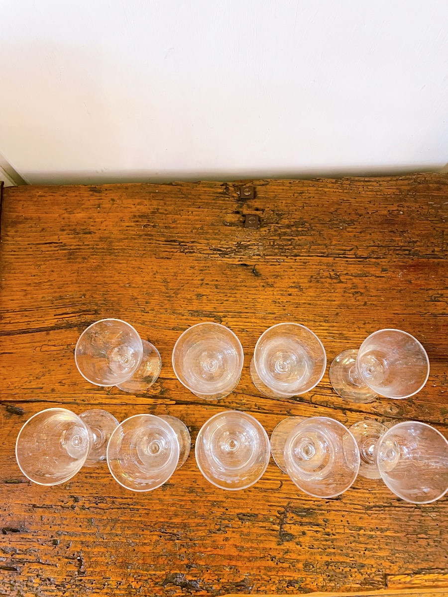 Crystal Glasses Engraved With A Viscount's Crown -photo-4