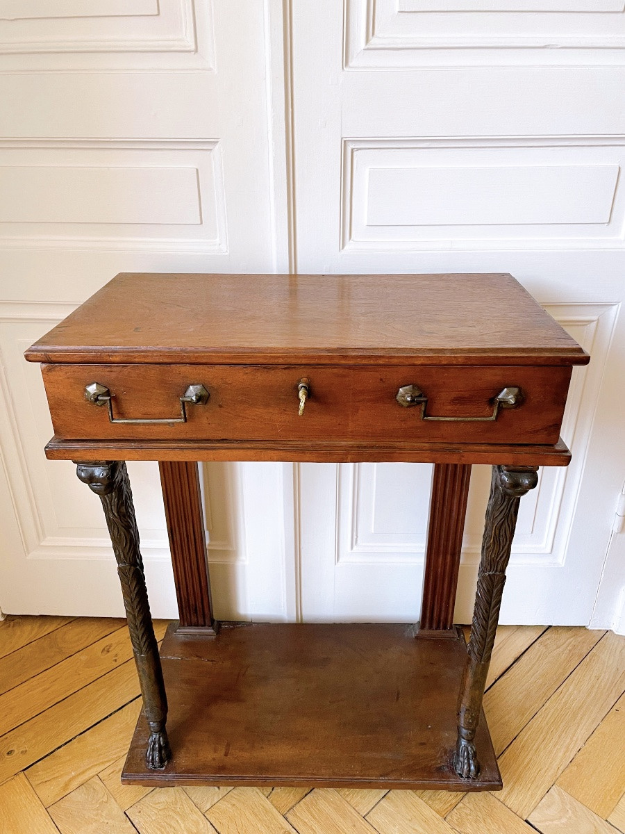 Console du XIXᵉ siècle en bois massif style Empire -photo-2