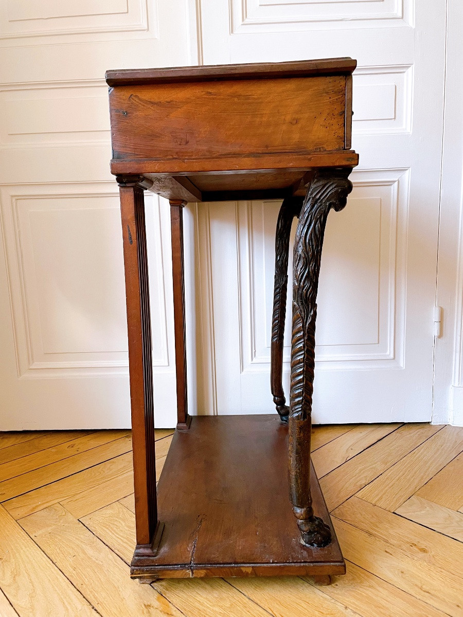Console du XIXᵉ siècle en bois massif style Empire -photo-3