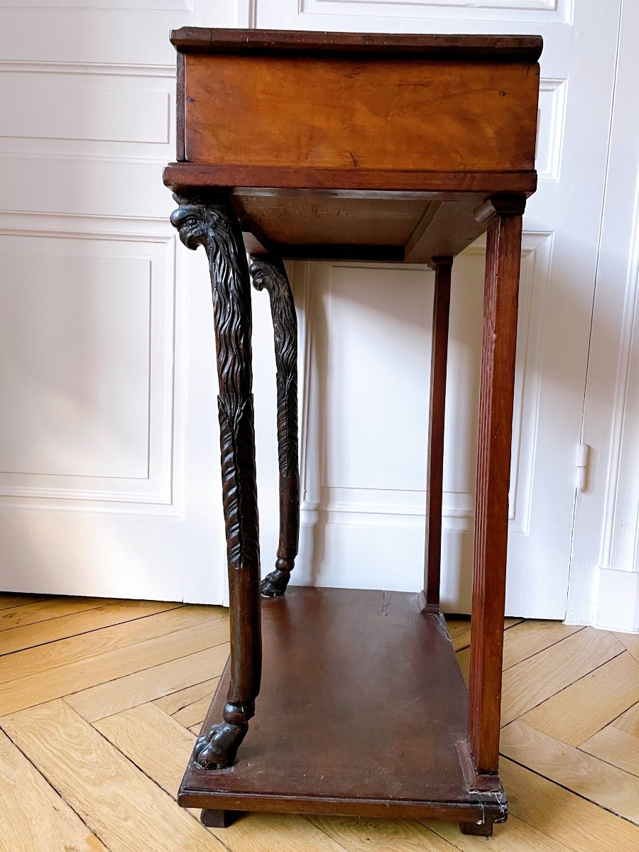 Console du XIXᵉ siècle en bois massif style Empire -photo-4