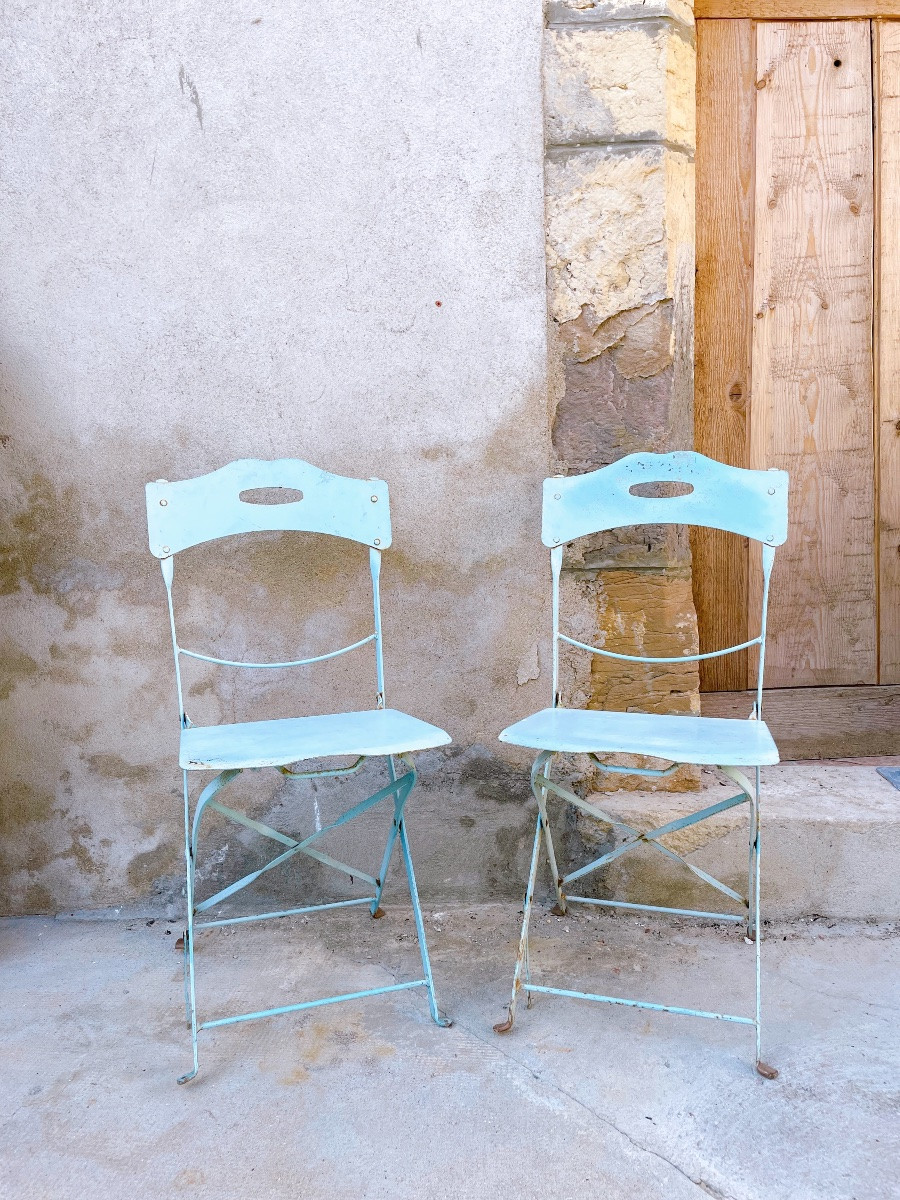 Sky Blue Garden Chairs-photo-2
